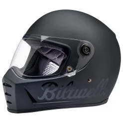Biltwell Lane Splitter DOT/ECE Approved Full Face Helmet - Flat Black Factory
