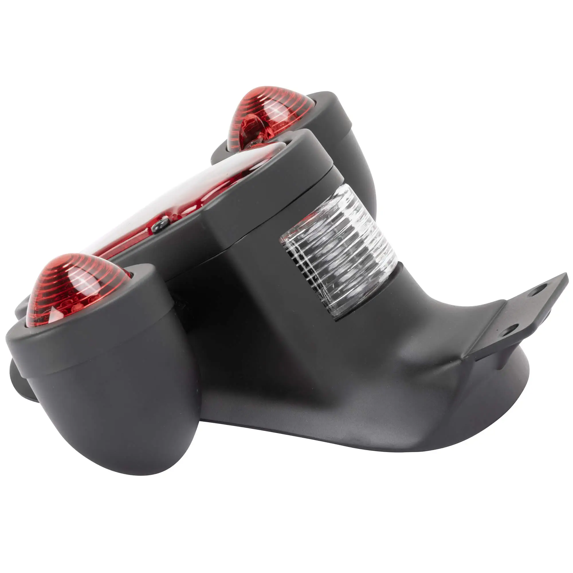 Cycle Standard Tombstone LED Taillight W/ Red Turn Signals - Red Lens - Black - Image 3