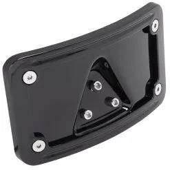 Cycle Standard Curved License Plate Bracket - Black