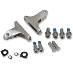 DRAG Specialties Short Passenger Footpeg Mounting Kit - Chrome - 1993-21 Harley-Davidson FLT/_FLHT/_FLHX/_FLHR/_FLTR