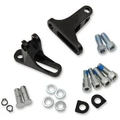 DRAG Specialties Short Passenger Footpeg Mounting Kit - Black - 1993-21 Harley-Davidson FLT/_FLHT/_FLHX/_FLHR/_FLTR