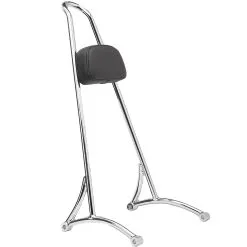 Burly Brand Tall 20" Bolt On Sissy Bar W/Pad - Chrome - 1996-2003 Harley-Davidson Sportster XL