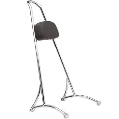 Burly Brand Tall 20" Bolt On Sissy Bar W/Pad - Chrome - 2006-2017 Harley-Davidson Dyna