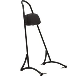 Burly Brand Tall 20" Bolt On Sissy Bar W/Pad - Black - 2006-2017 Harley-Davidson Dyna