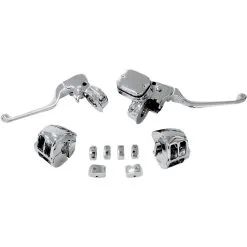 DRAG Specialties Brake/Mechanical Clutch Controls Kit W/o Switches - Chrome - 2011-14 FXS/FLS/FLST 11-13 FXCW/C 12-17 FXD/FXDWG