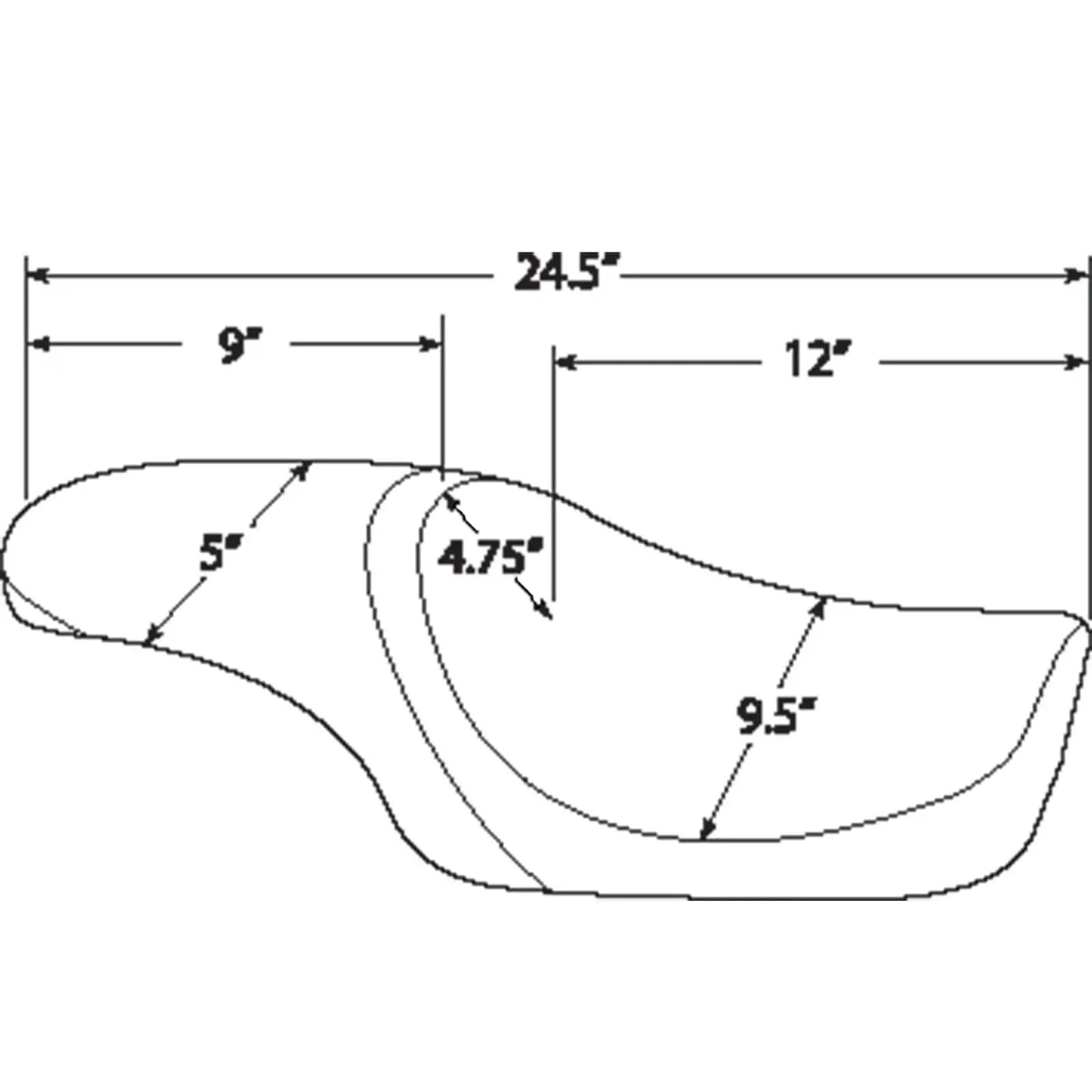 DRAG Specialties Predator 2-Up Seat - Smooth - 1957-78 Harley-Davidson Sportster XL - Image 3