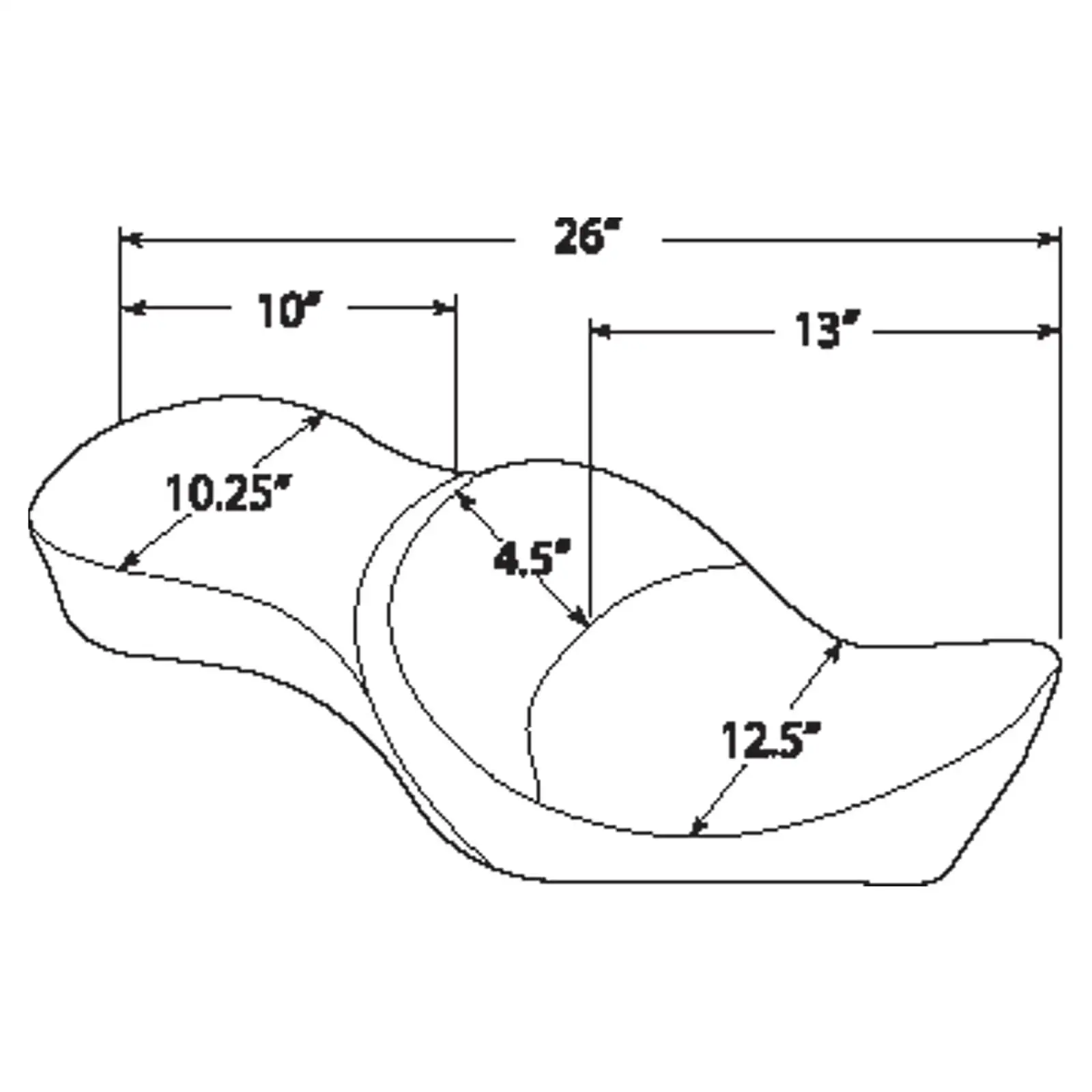 DRAG Specialties Low Profile Double Bucket 2-Up Seat - Smooth - 1982-2003 Harley-Davidson Sportster XL - Image 2