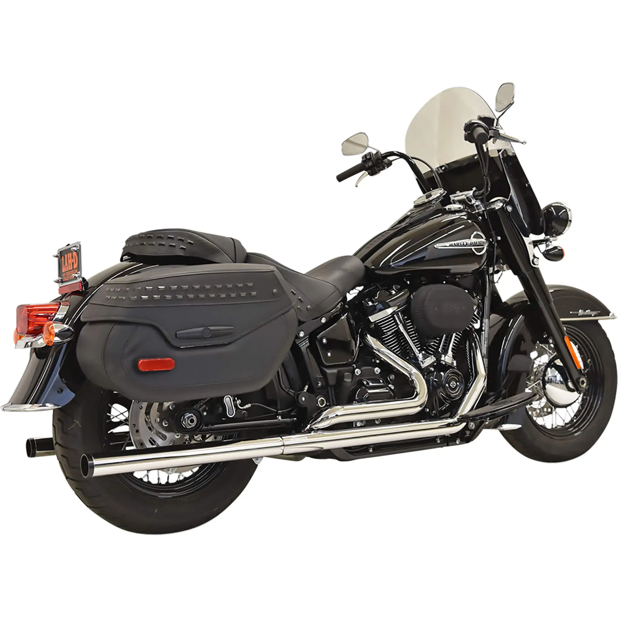 Bassani Xhaust Dual Exhaust System With Straight Mufflers - Chrome - 2018-21 Harley-Davidson FLHC/FLDE