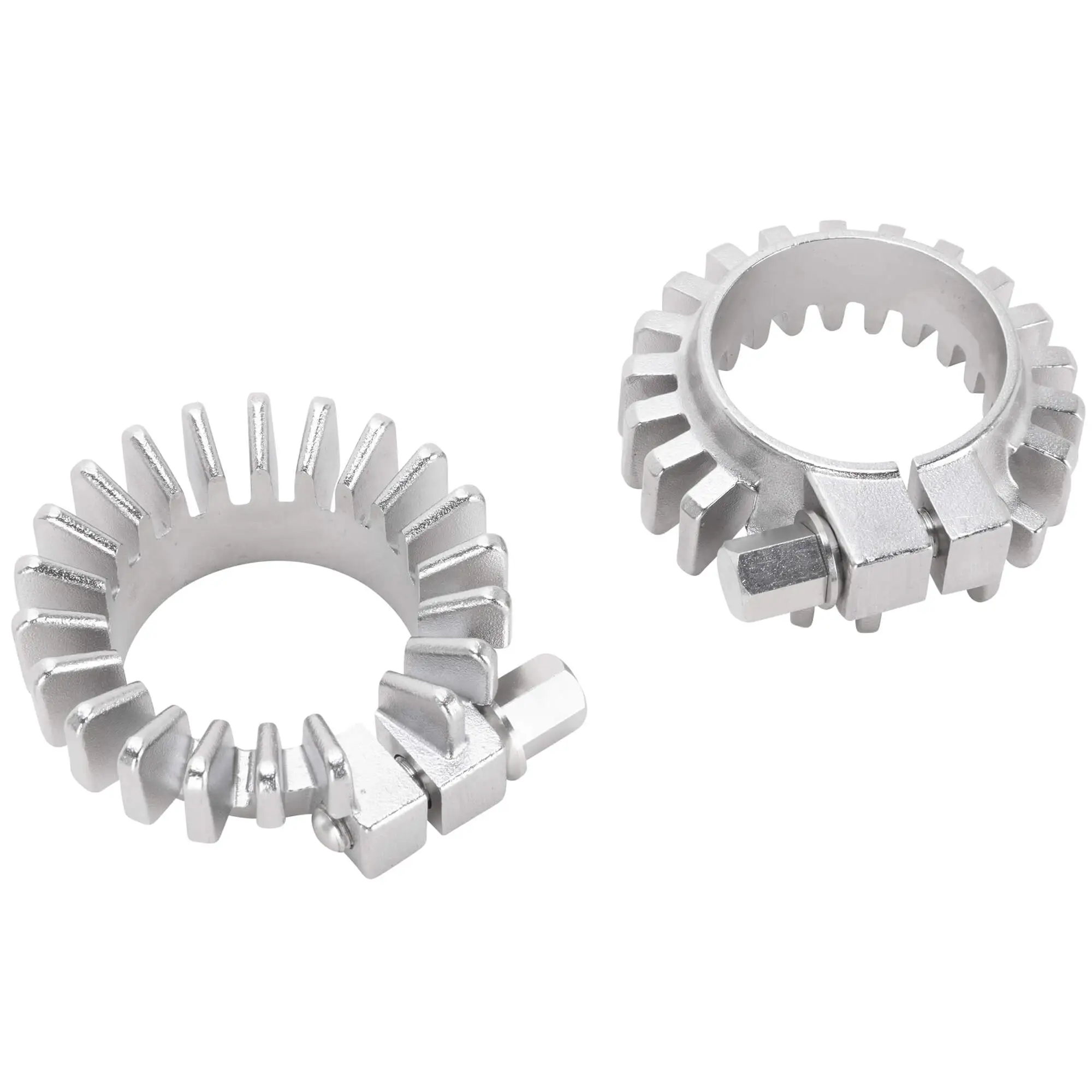 British Standard Stainless Steel Finned Exhaust Pipe Clamp 1950-1971 Triumph Unit & Pre-Unit OEM # 70-4501 - Image 2