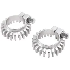 British Standard Stainless Steel Finned Exhaust Pipe Clamp 1950-1971 Triumph Unit & Pre-Unit OEM # 70-4501