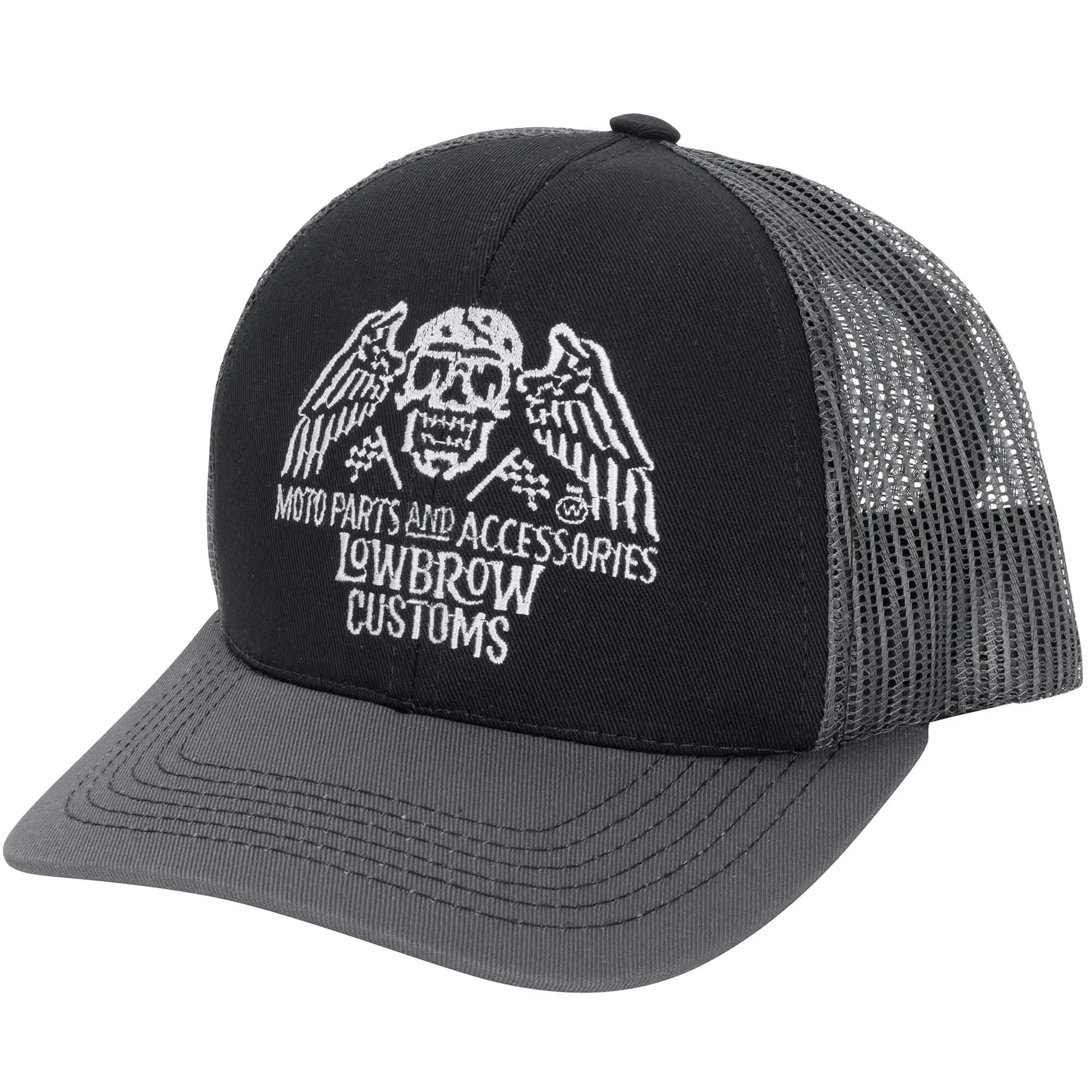 Lowbrow Customs Flying Skull Premium Snap Back Hat - USA Made