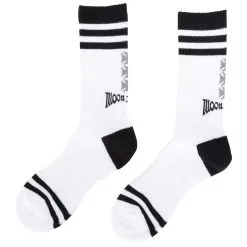 Mooneyes MOON Equipped 3 Iron Cross Reflector Socks - White