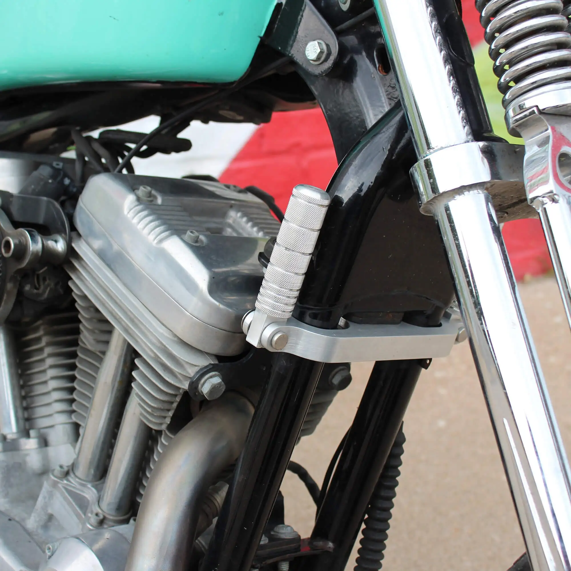 Martian Machine Highway Pegs - Harley-Davidson Sporsters - Raw Aluminum - Image 5