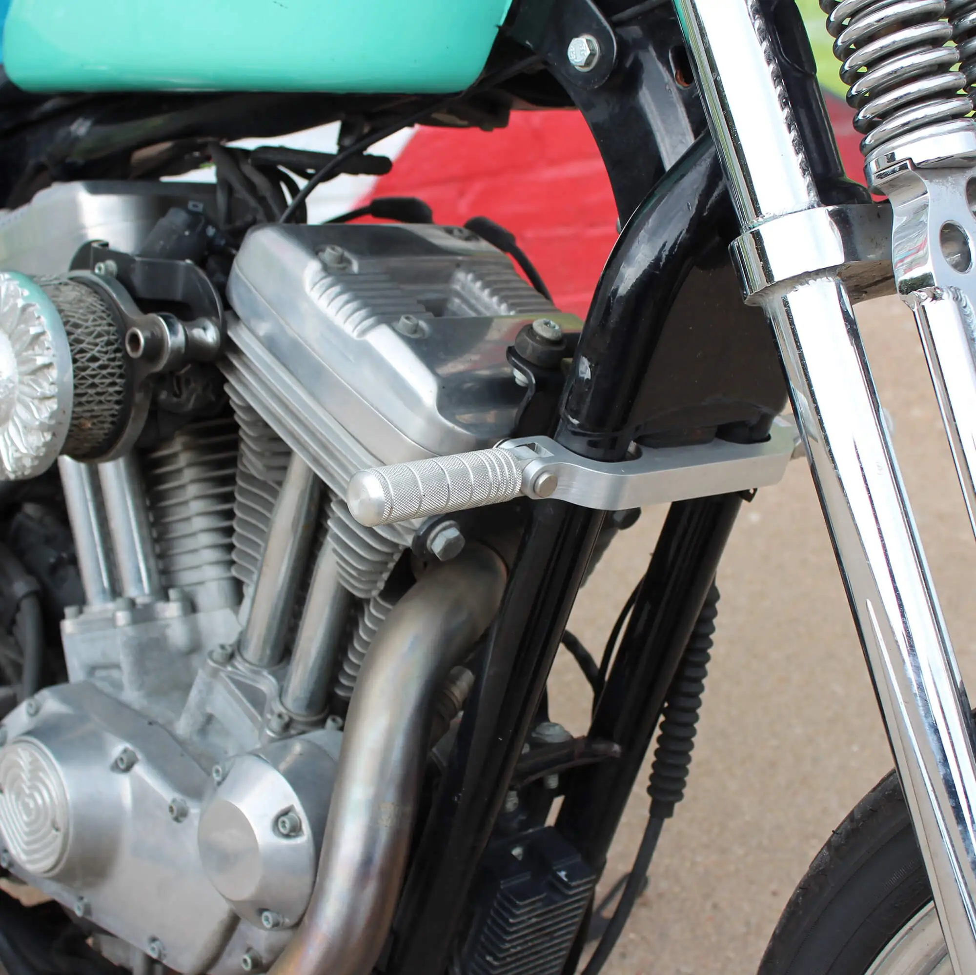 Martian Machine Highway Pegs - Harley-Davidson Sporsters - Raw Aluminum - Image 6