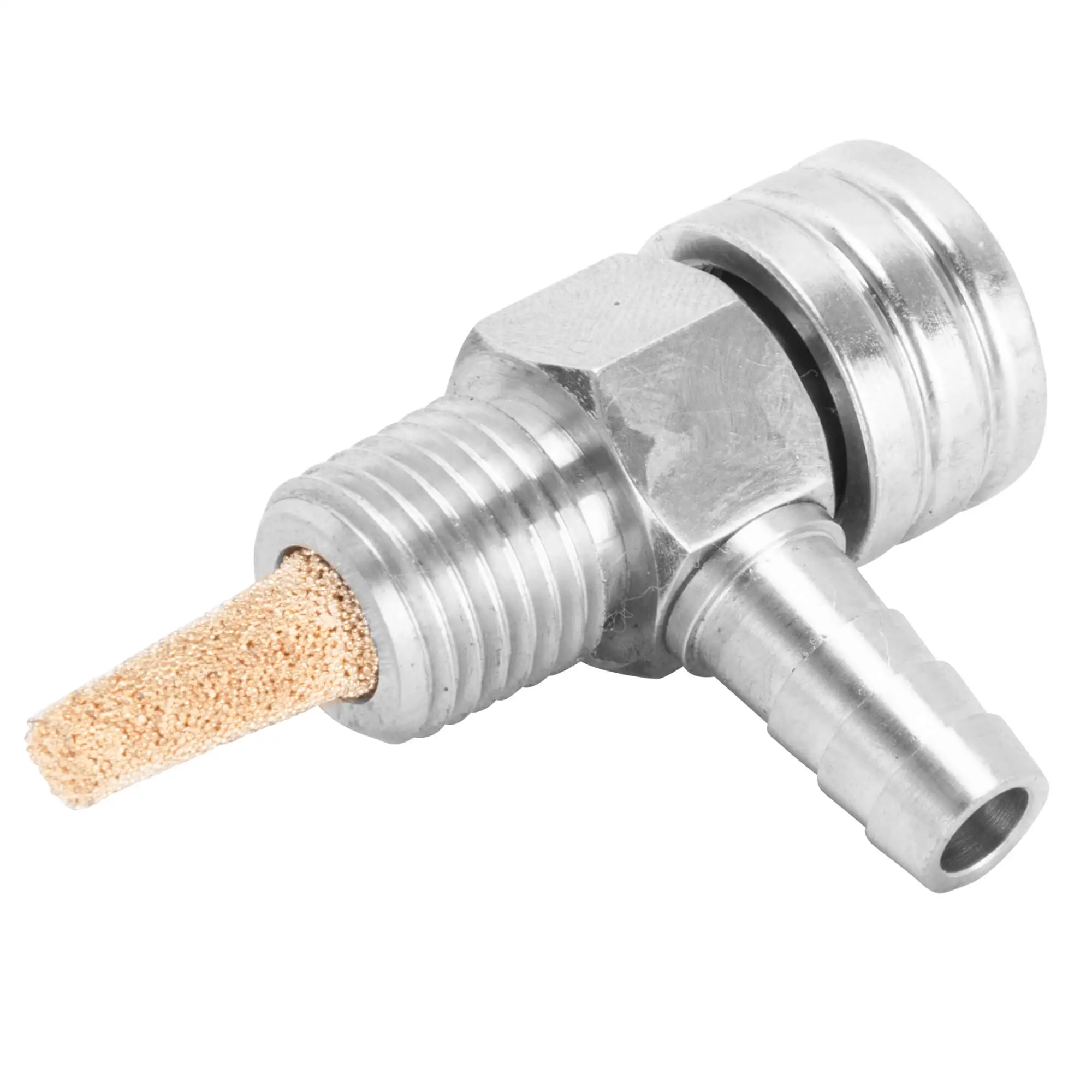 Prism Supply Co. 1/4 Inch NPT 90 Degree Petcock - Stainless Steel - Image 2