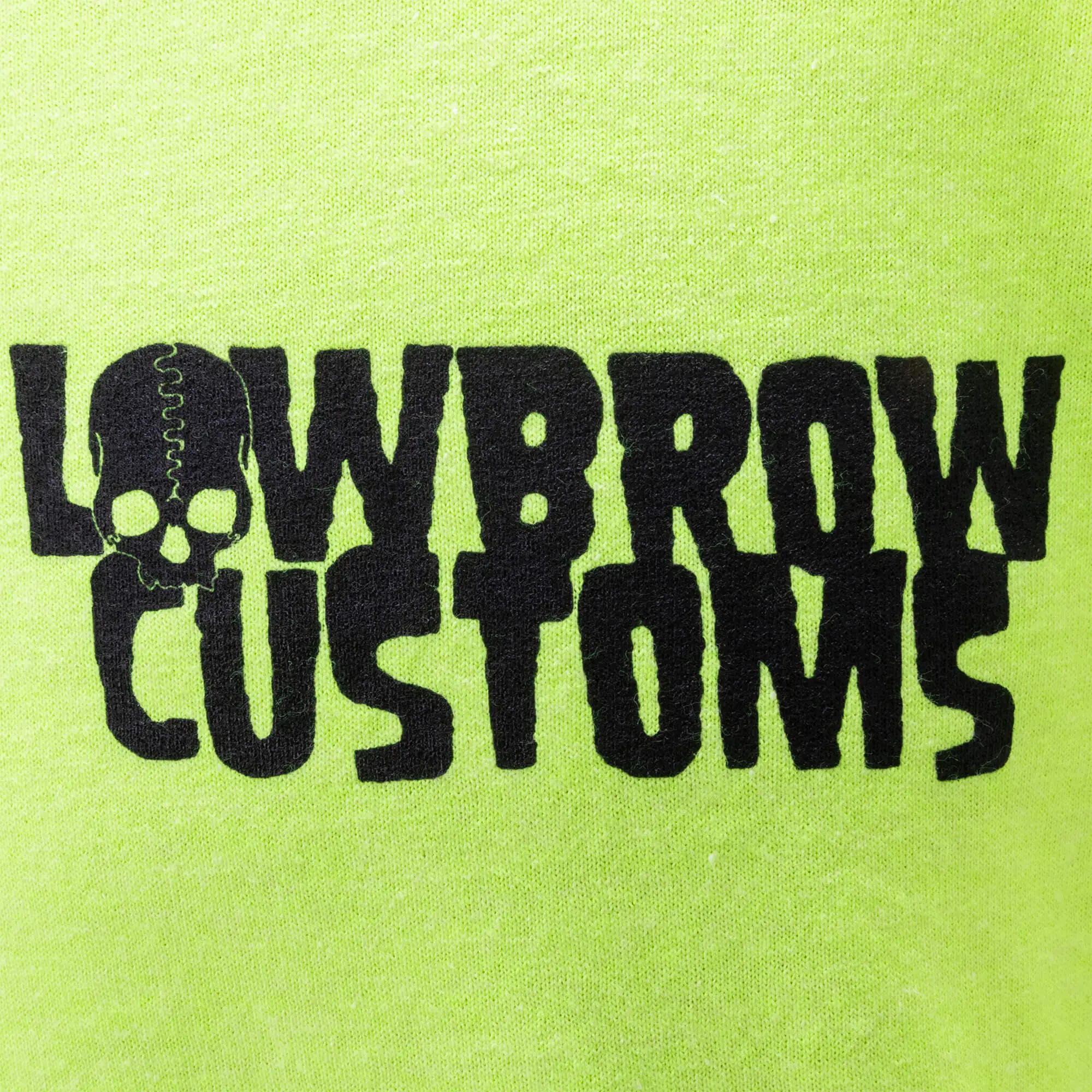 Lowbrow Customs Winged Wheel Safety Green High-Viz Longsleeve Shirt - Image 4