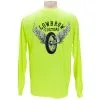 Lowbrow Customs Winged Wheel Safety Green High-Viz Longsleeve Shirt