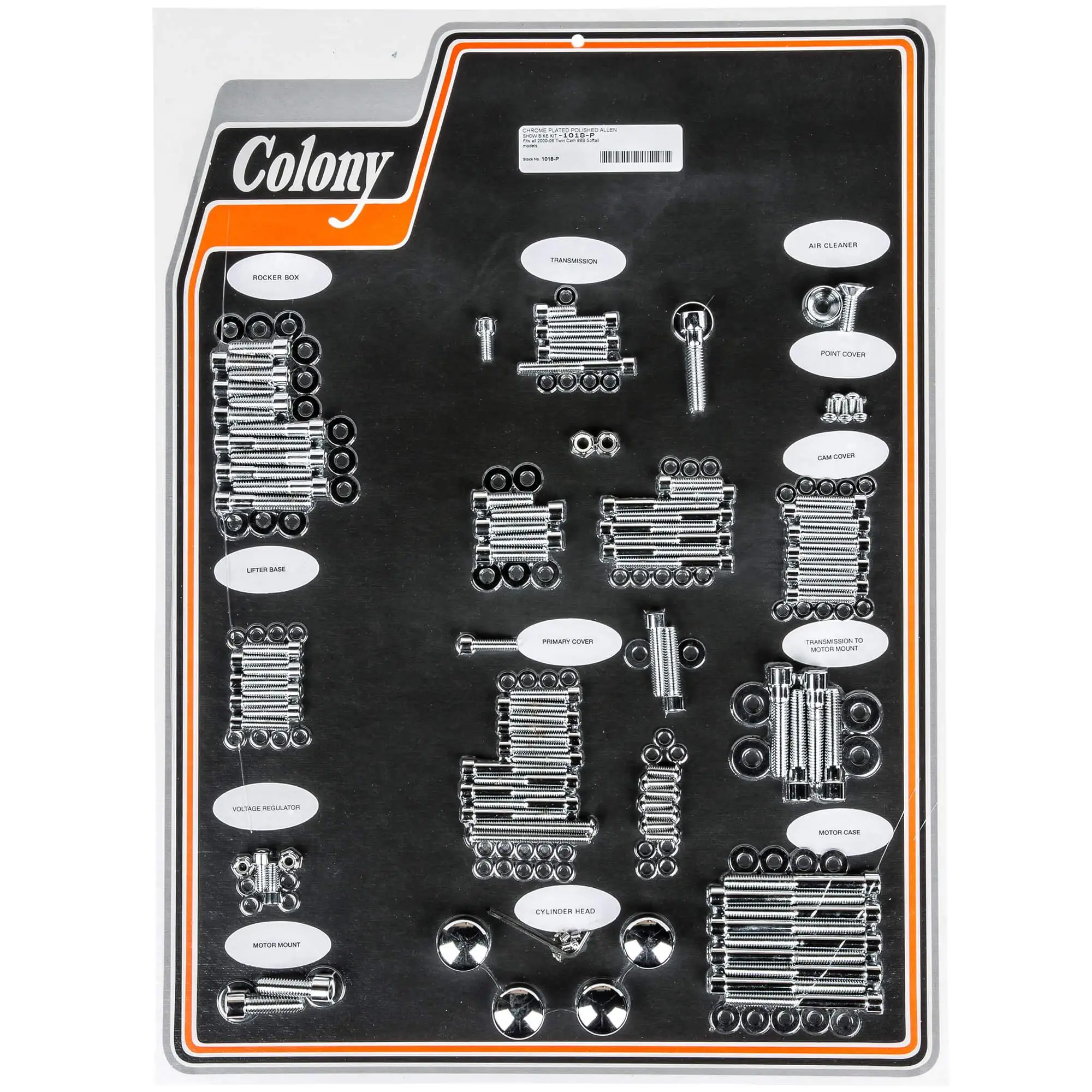 Colony #1018 Complete Show Bike Kit Chrome Allen Hardware Harley 2000-06 Twin Cam Softail