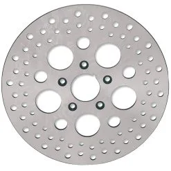 RUSSELL Drilled Stainless Steel Brake Rotor - 11.5 Inches - Replaces Harley-Davidson OEM# 44156-00