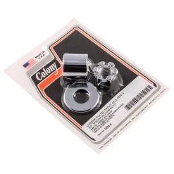 Colony #2032-4 Front Axle Nut Spacer Kit Chrome Smooth Harley FXSTS 2000-up