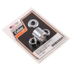 Colony #2034-4 Front Axle Nut Spacer Kit Chrome Smooth Harley FLSTC 2000-06