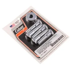 Colony #2053-10 Custom Sprocket Bolt & Washer Kit Chrome Hex Harley Big Twins Dyna FLT XL