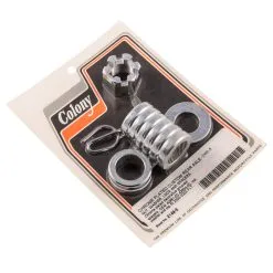 Colony #2149-5 Rear Axle Nut Spacer Kit Grooved Chrome Harley FLT 2000-02
