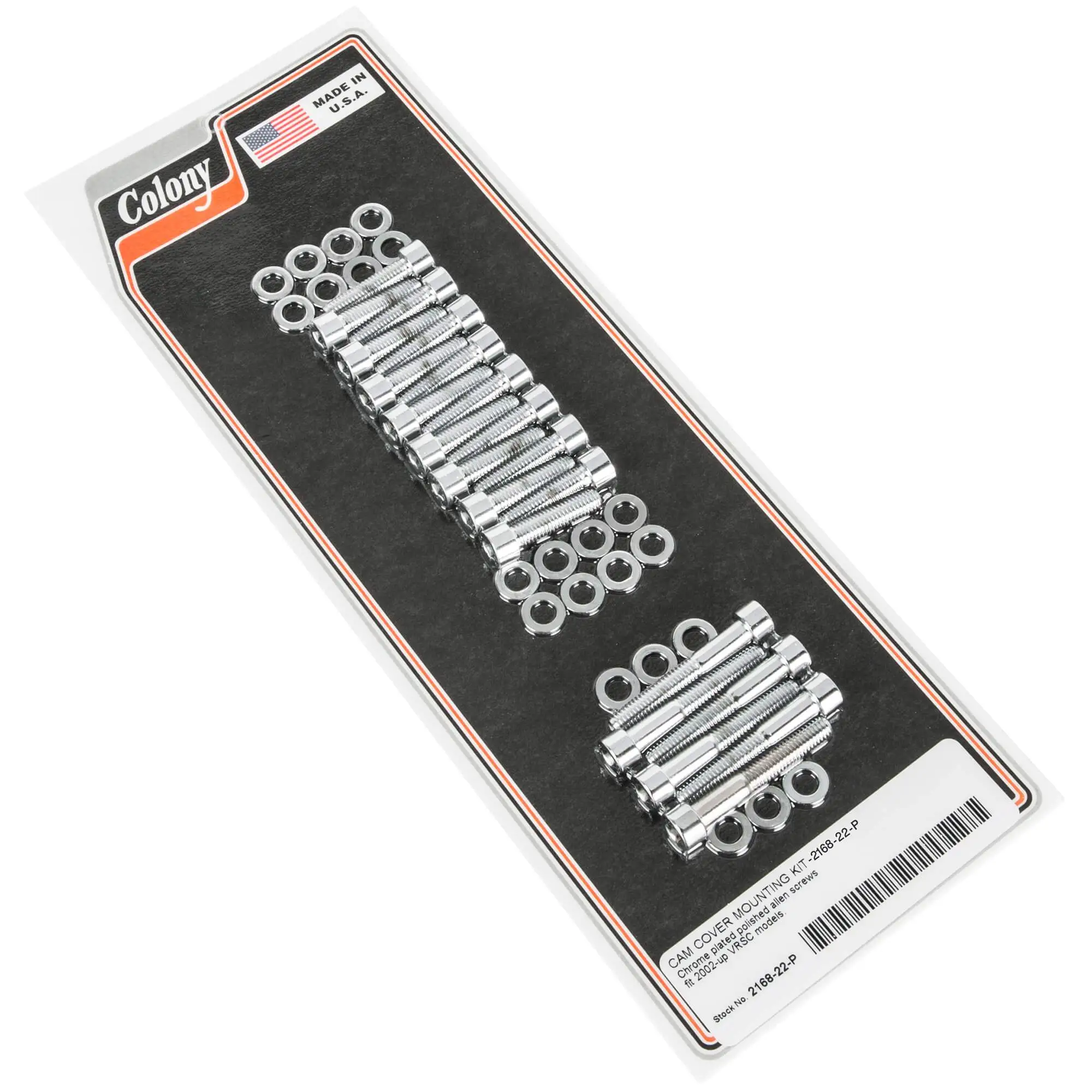 Colony #2168-22-P Cam Cover Mounting Kit Chrome Smooth Allen Harley 2002-up VRSC