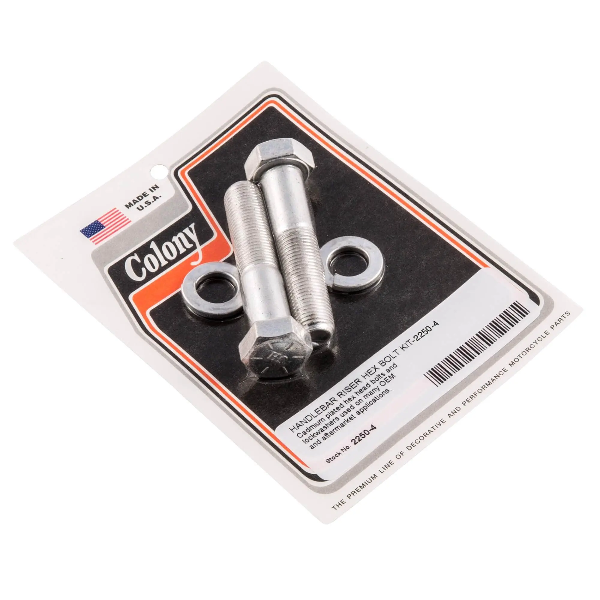 Colony #2250-4 Handlebar Riser CAD 1/2-20 X 2-1/2 Hex Bolt Kit Harley