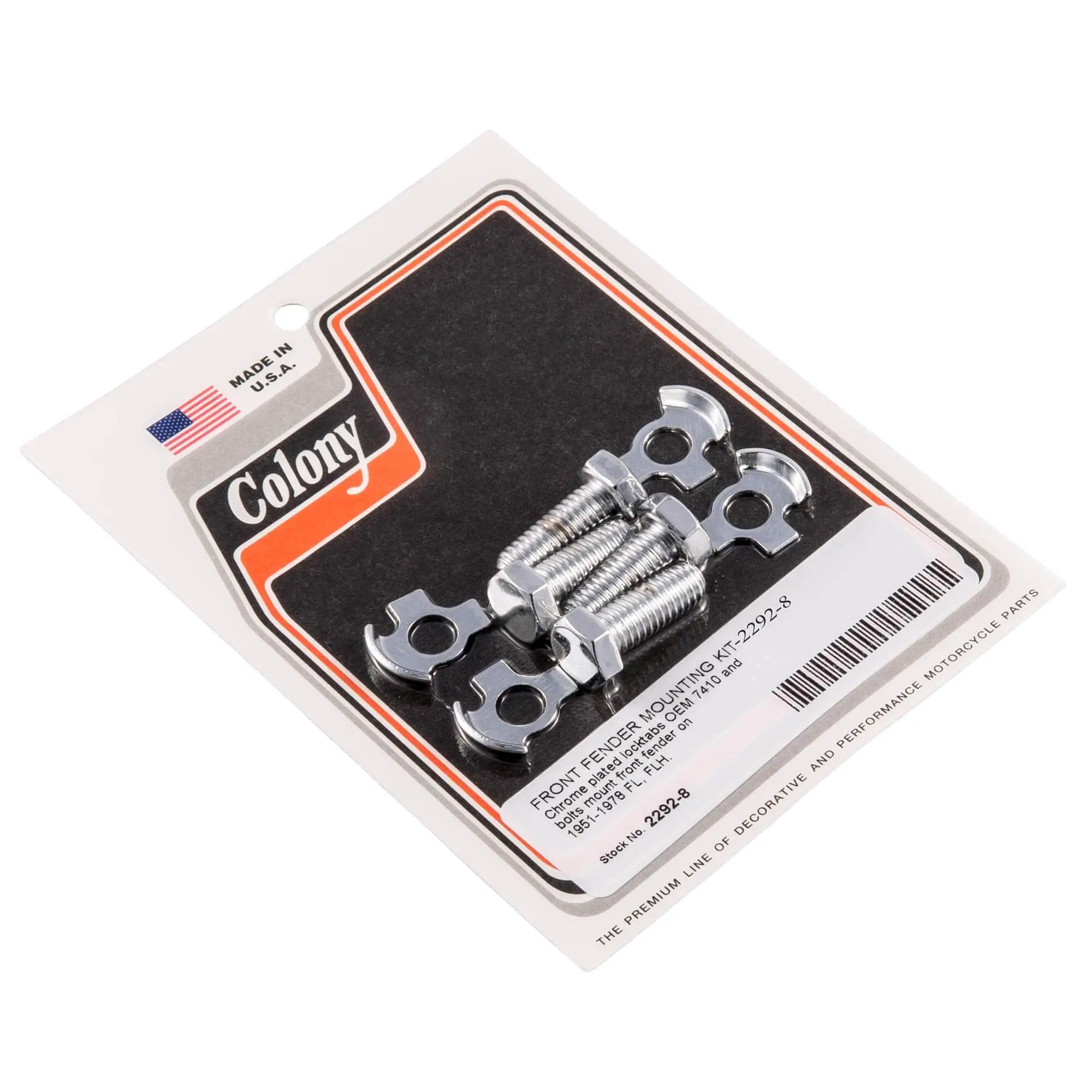 Colony #2292-8 Front Fender Mounting Kit Chrome Harley FL FLH 1951-78