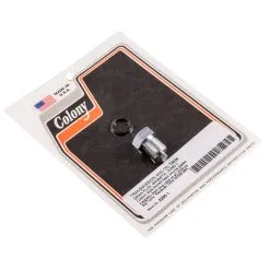 Colony #2295-1 Transmission And Oil Tank Drain Plug Chrome Harley Big Twin 2000-up