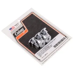 Colony #2341-5 Front Brake Rotor Mounting Kit Chrome Button Head Harley Dyna 06-up