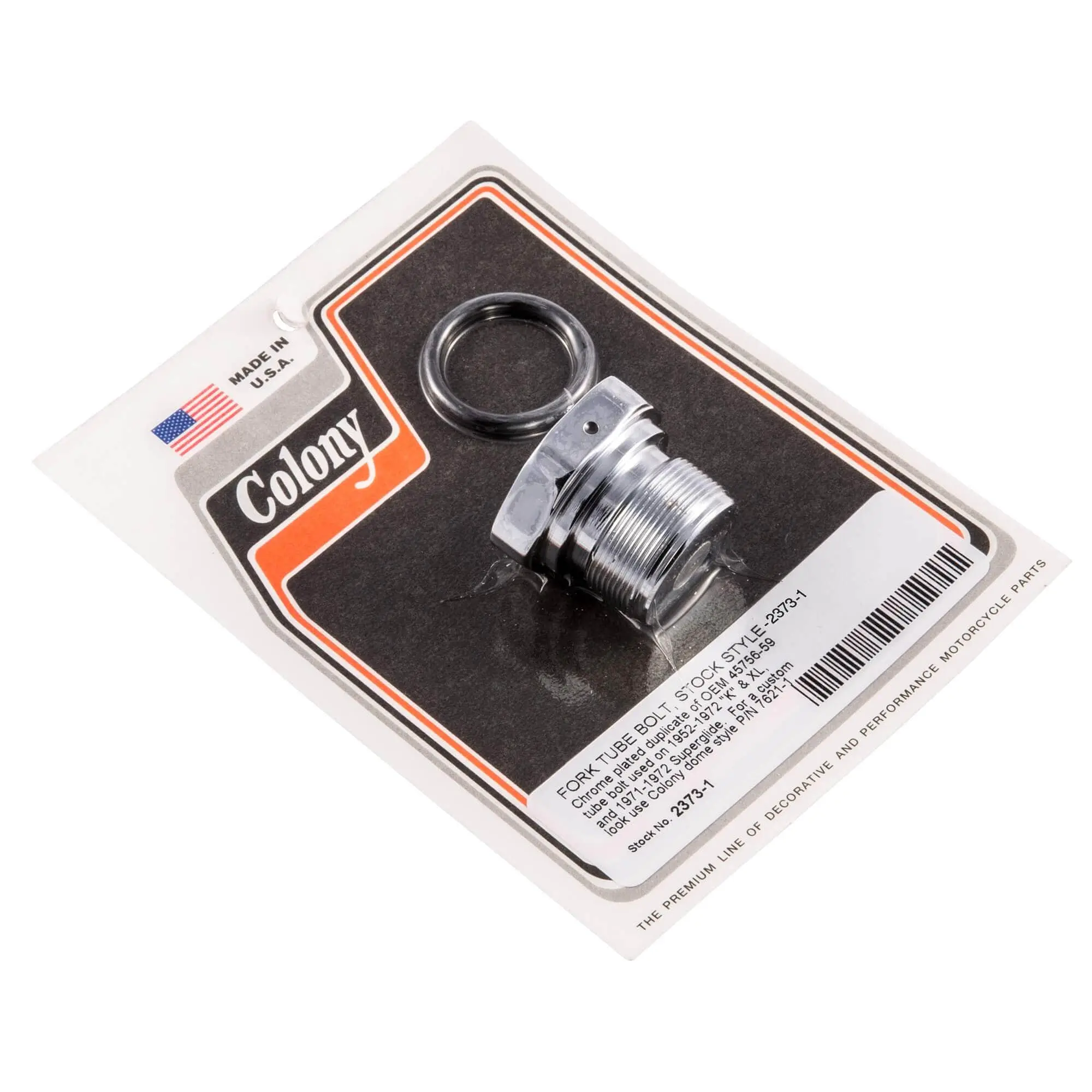 Colony #2373-1 Fork Tube Cap / Bolt OEM 45756-59 Harley Superglide 71-72 K XL 52-72