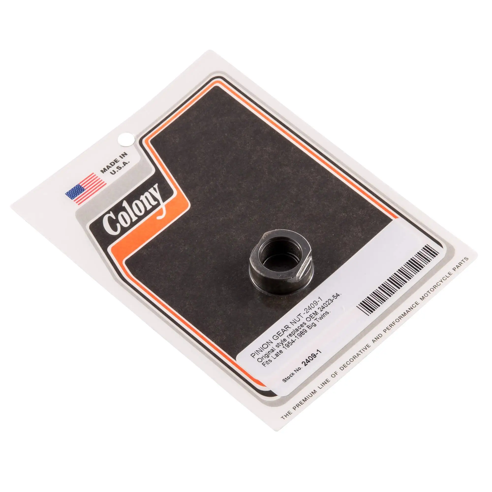 Colony #2409-1 Pinion Gear Nut OEM 24023-54 Harley Big Twin 1954-89