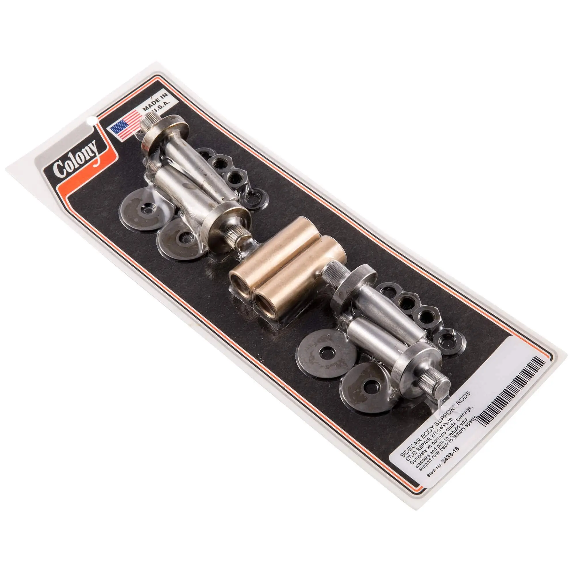 Colony #2433-18 Sidecar Body Support Rods Repair Kit 1941-1993 Harley Davidson