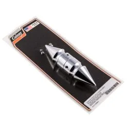 Colony #2536-2 Chrome Pike Nut Front Axle Covers Harley Softail Touring Dyna Sportster