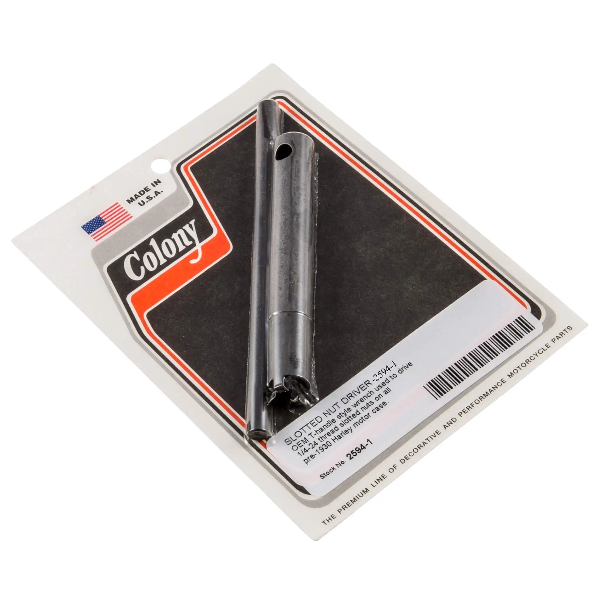 Colony #2594-1 Slotted Nut Driver OEM Style 1/4-24 Nuts On Pre-1930 Harley Motor Case