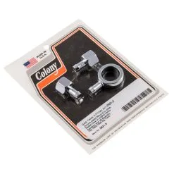 Colony #2821-3 Gas Tank Fitting Kit Chrome Harley Davidson Big Twin 1940-49