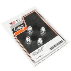 Colony #2837-4 Harley OEM Style Chrome Acorn Nuts 5/16-18 Thread 4 Pack