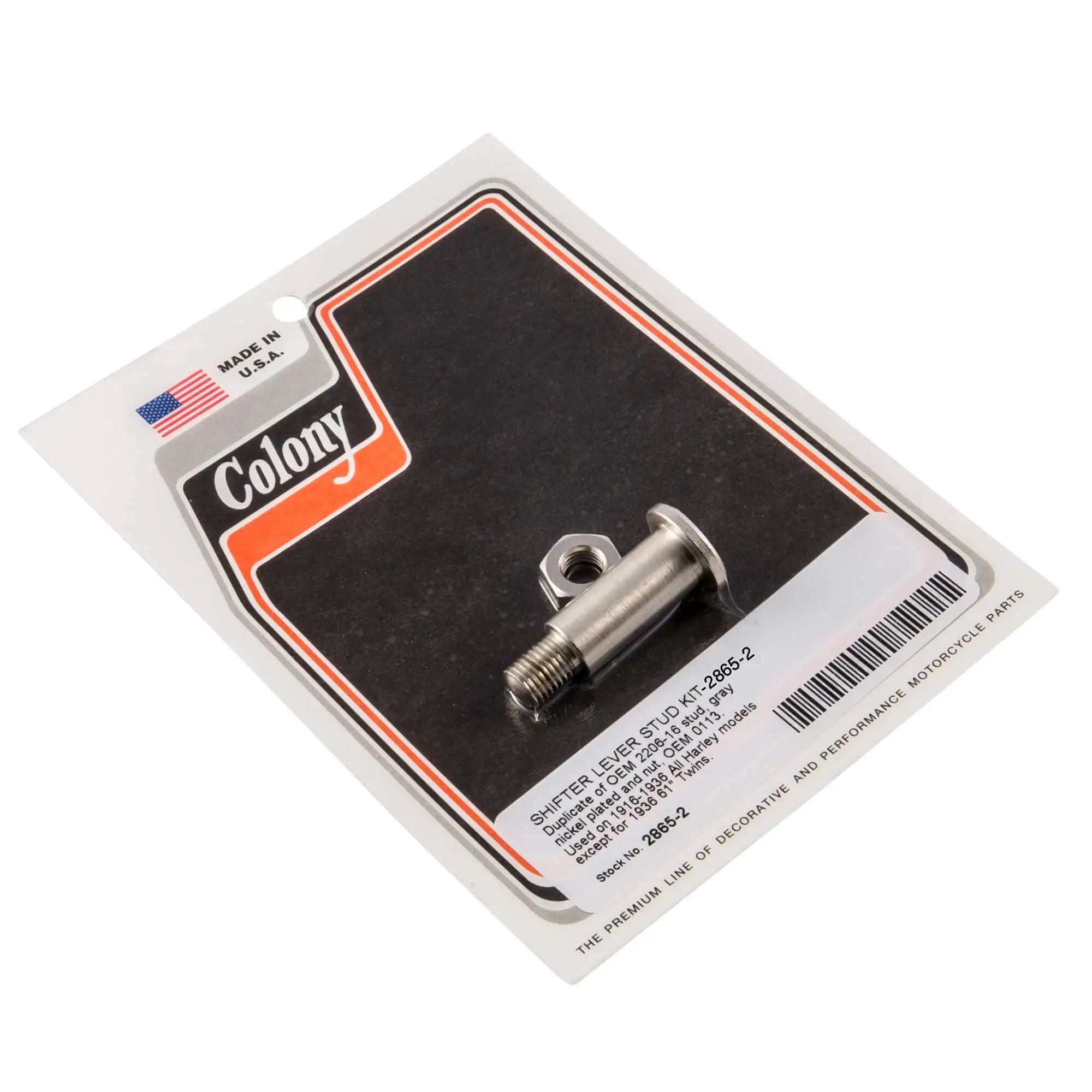 Colony #2865-2 Shifter Lever Stud Kit OEM 2206-16 Harley 1916-36