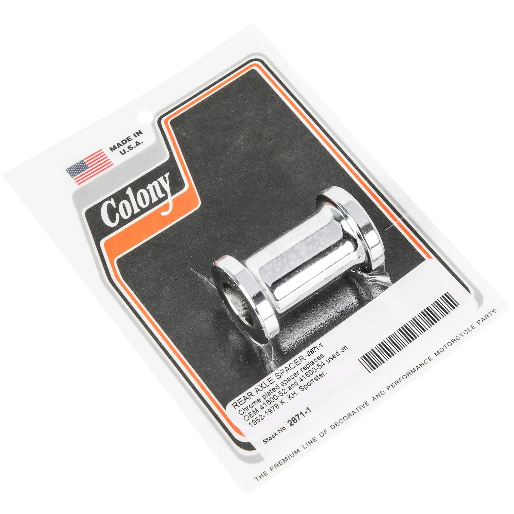 Colony #2871-1 Rear Axle Spacer Chrome Harley OEM 41600-52 41600-54 Harley K KH XL 1952-78