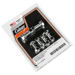 Colony #3078-18 Exhaust System Chrome Mounting Bolt Kit Harley 45s 32-73