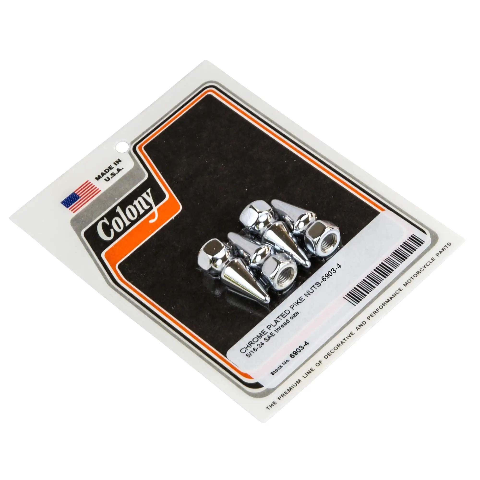 Colony #6903-4 Chrome Plated Pike Nuts 5/16-24 SAE Thread 4 Pack