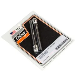 Colony #7130-2 Chrome Plated Acorn Head Generator Screws Fit Sportster 1957-70
