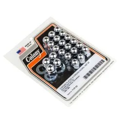 Colony #7137-22 Chrome Plated High Crown Acorn Rocker Box Bolt Kit Fits 1966-84 H-D Shovelhead