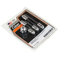 Colony #7630-3 Sprocket Cover Screw & Nut Kit Chrome Plated Acorn Fits 1977-85 H-D Sportster