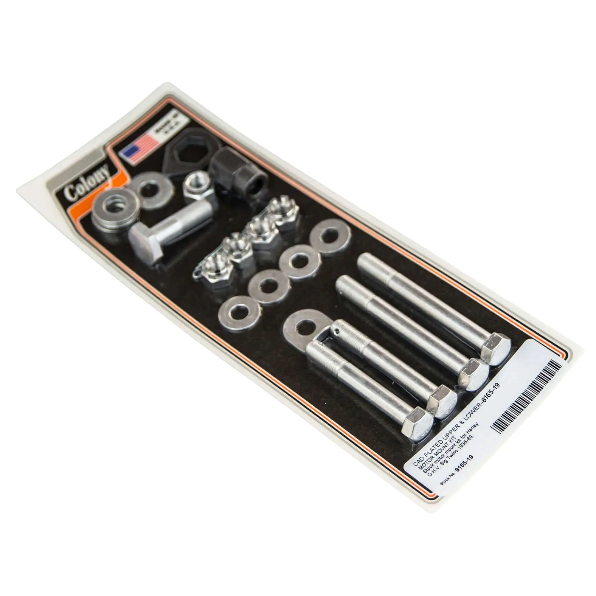 Colony #8165-19 Upper & Lower Motor Mount Kit CAD Plated Fits 1936-69 H-D OHV