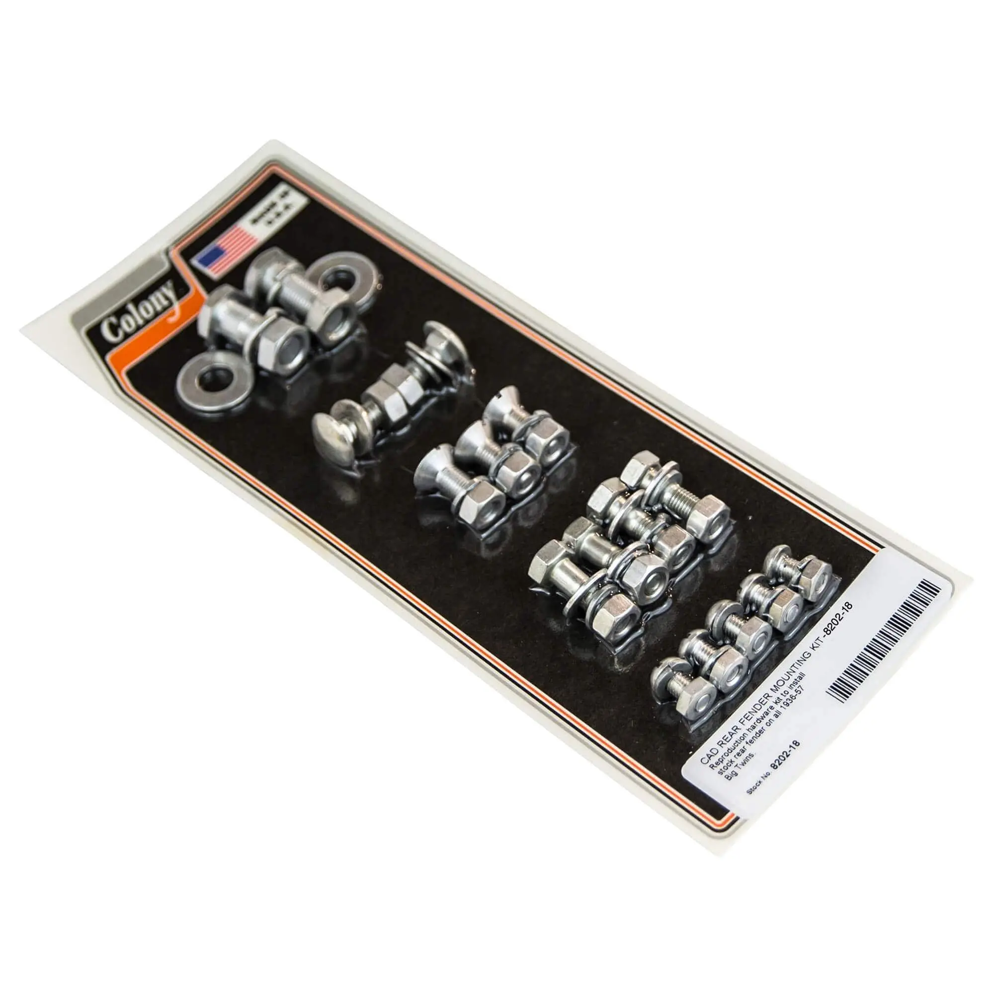 Colony #8202-18 Rear Fender Mounting Kit CAD Plated Fits 1936-57 Harley Davidson Big Twins