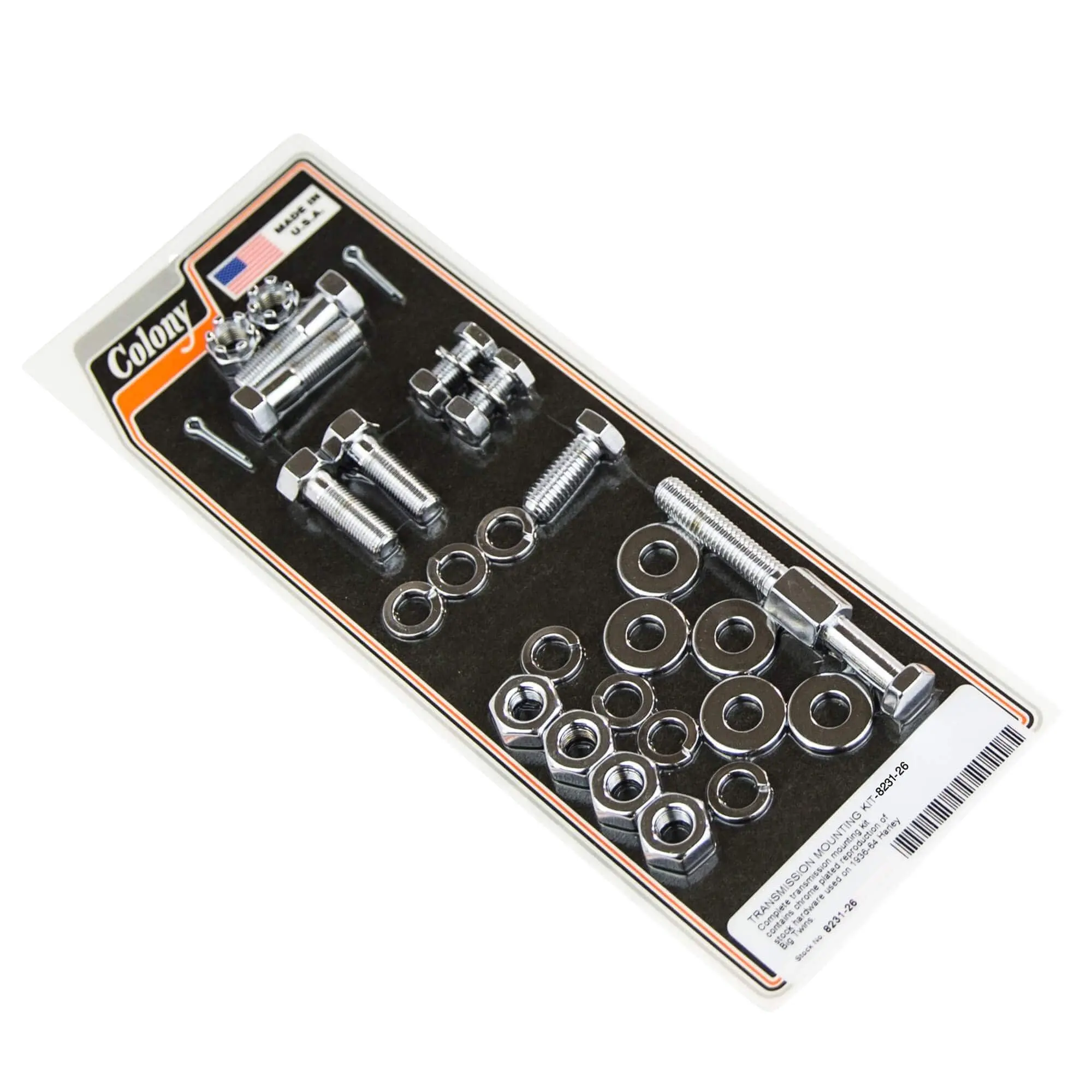 Colony #8231-26 Transmission Mounting Kit Chrome Stock Harley Big Twin 36-64
