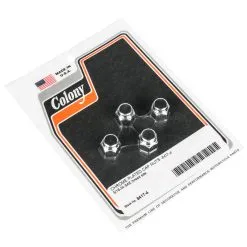 Colony #8417-4 Chrome Plated Cap Nuts 5/16-24 Thread 4 Pack